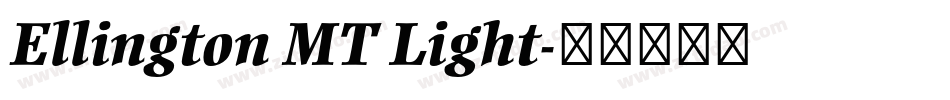 Ellington MT Light字体转换